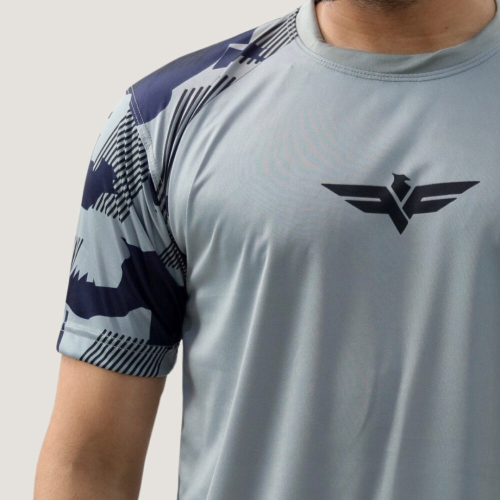 Men's Premium Athletic Grey Camo T-Shirt - Image 2